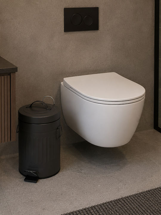 Metallic Bathroom Basket Soft Close 5lt Bronze