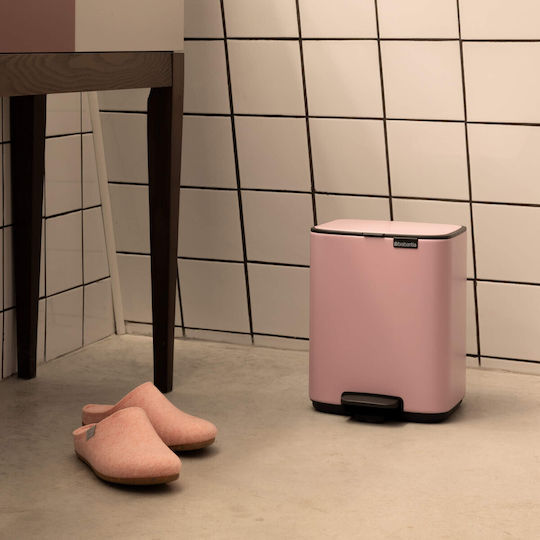 Brabantia Bo Pedal Πλαστικό Καλαθάκι Μπάνιου 4lt Ροζ