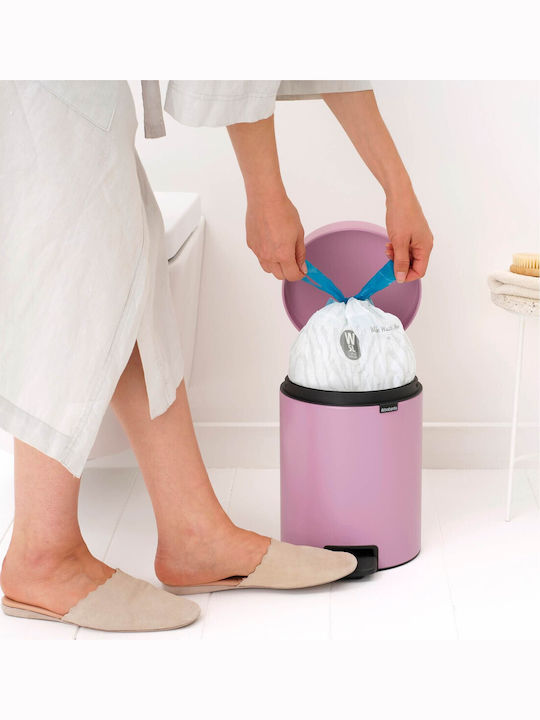 Brabantia Newicon Μεταλλικό Καλαθάκι Μπάνιου 5lt Ροζ