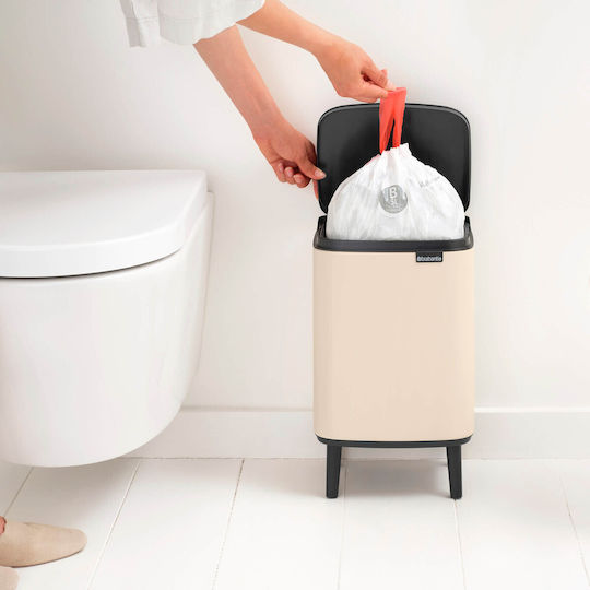 Brabantia Bo Small Hi Plastic Bathroom Bin 7lt Beige