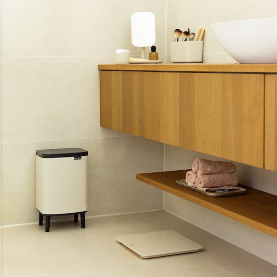 Brabantia Bo Small Hi Plastic Bathroom Bin 7lt Beige