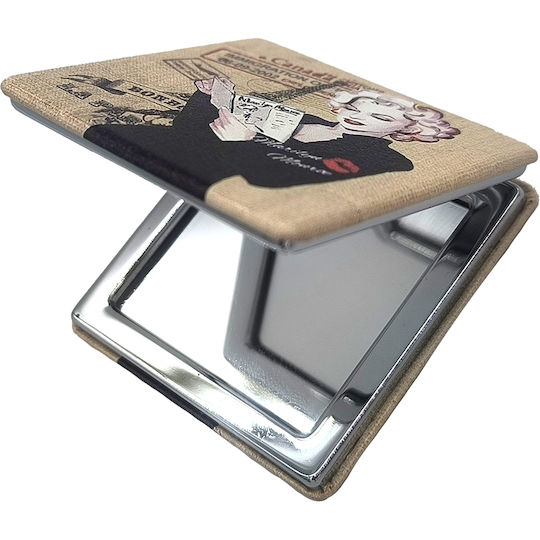 Gift-Me Καθρέπτης Μακιγιάζ Τσάντας 6x6cm Πολύχρωμος