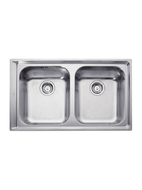 Franke Nex 620 Ένθετος Νεροχύτης Inox Μ86xΠ50cm Ασημί