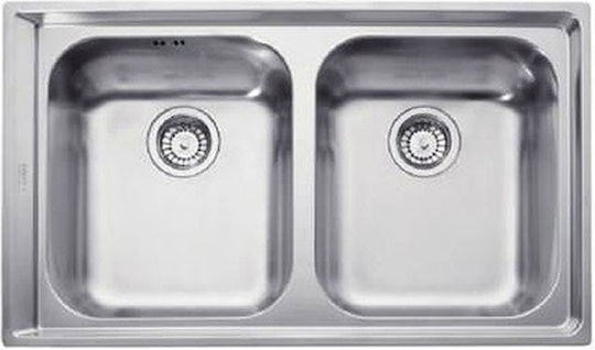 Franke Nex 620 Ένθετος Νεροχύτης Inox Μ86xΠ50cm Ασημί