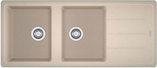 Franke Basis BFG 621 Ένθετος Νεροχύτης από Συνθετικό Γρανίτη Μ116xΠ50cm Beige