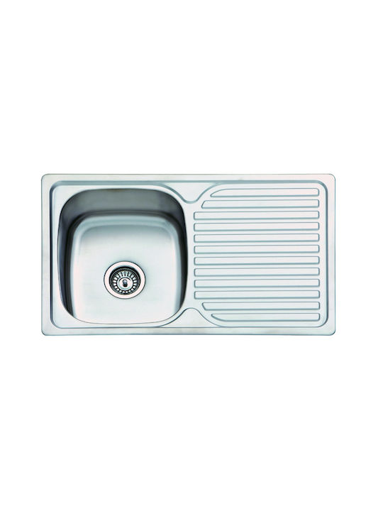 Karag E 51 BL-834 Drop-In Spüle Inox Satiniert B80xT48cm Silber