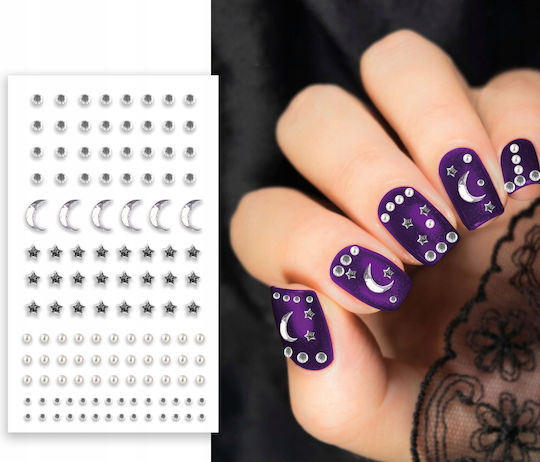 Dekorative Nageldesign Aufkleber mit Kristallen Rhinestones Halloween