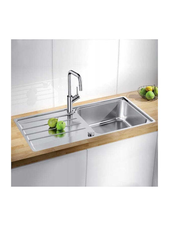 Kuchinox Drop-In Spüle Inox Gebürstet B75xT40cm Silber
