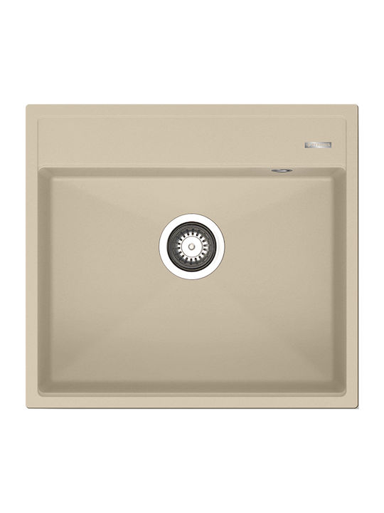 Pyramis Ithaka 1b Drop-In Kitchen Sink from Synthetic Granite L56xW51cm