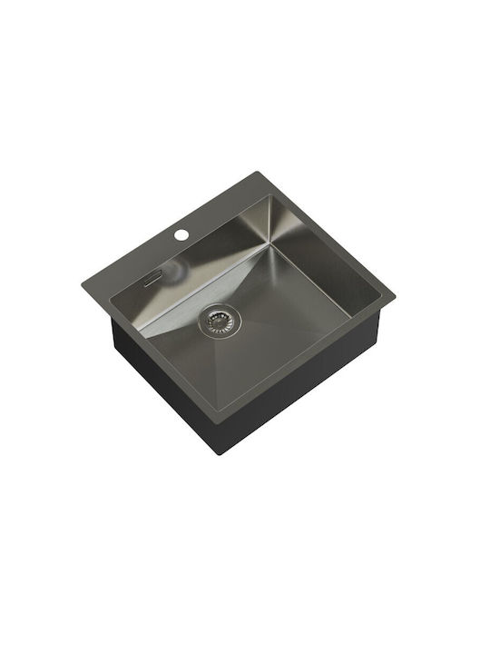Helika Terra100Ν Ενθέτος ΝεροχύτηςΙnox PVD Μ55xΠ50.5cm Brushed Gunmetal