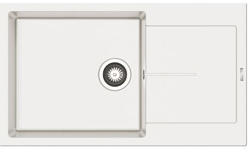 Pyramis 1b 1d Plus 070244811 Drop-In Мивка от Синтетичен Гранит Ш86xД50см Сняг