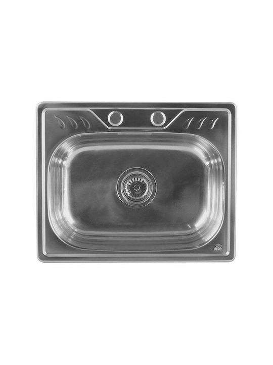 Inter Ceramic Drop-In Мивка Inox Ш53xД42.5см Сив