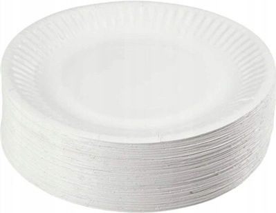 Eco White Plates 18cm 50pcs