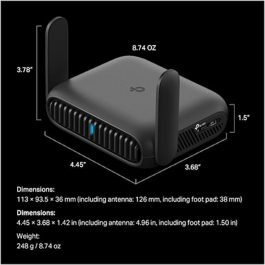 TP-LINK BE3600 Ασύρματο Router Wi‑Fi 7