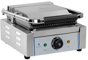 Royal Catering Aparat Profesional Pentru Prepararea Sandwich-urilor Cu Suprafețe Netede Din Fontă Și Suprafețe Răsucite Din Fontă 1800W