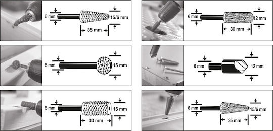 Metal Milling Cutters 3pcs Wood Milling Cutters 3pcs Yt-61712 Yato