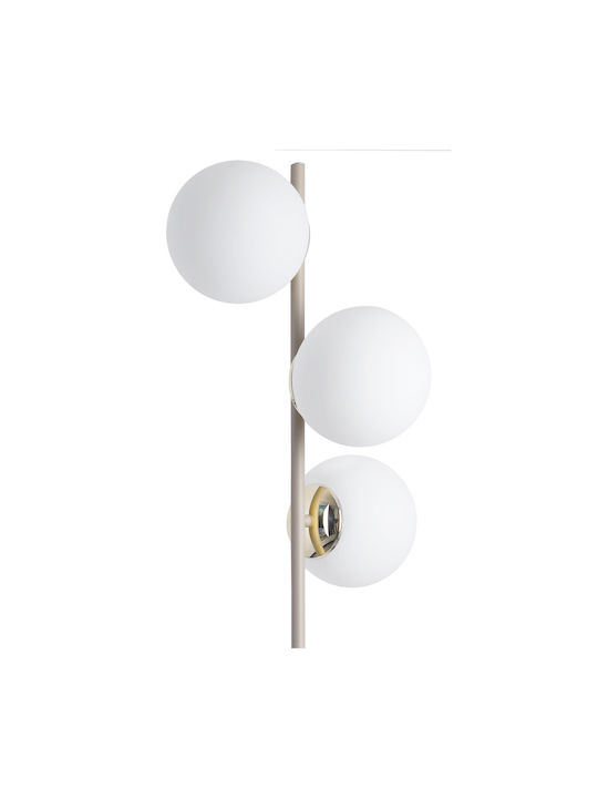 Siena Kashmir Lampadar de podea cu 3 abajururi Alb