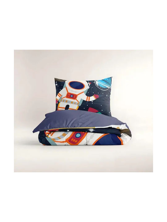 Sleeptime Set Cearceaf Pentru Copii Single Cu Față De Pernă Culoare Albastră 140x200 cm