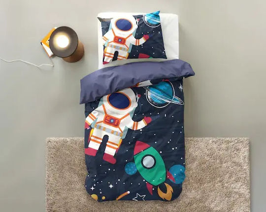 Sleeptime Set Kids Duvet Cover Single with Pillowcase Blue 140x200cm