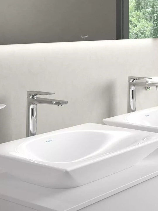 Duravit Αναμεικτική Μπαταρία Νιπτήρα Ψηλή Ασημί
