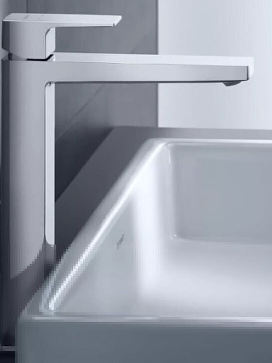 Duravit Αναμεικτική Μπαταρία Νιπτήρα Ψηλή Ασημί