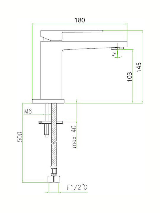 Fiore Kube Mixing Sink Faucet Silver