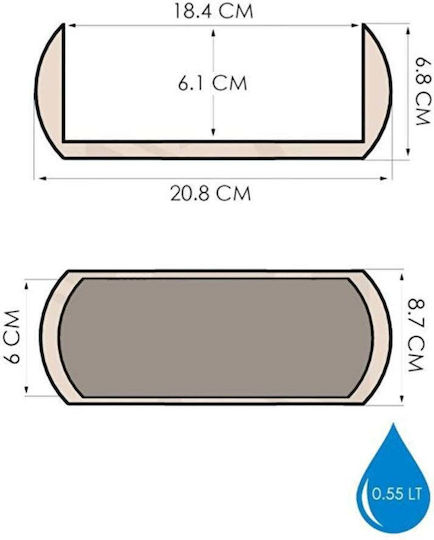 Pot Κασπώ Πορτοκαλί 21x8εκ.