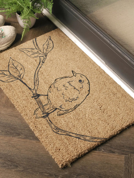 Artsy Mats Doormat Made of Coconut Tree with Non-Slip Backing Robin 60x40cm AM6040ROBIN