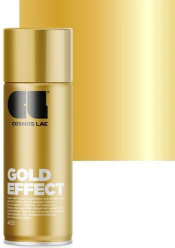 Cosmos Lac Spray Paint Effect High Temperature with Mirror Effect Gold N451 Mirror Gold Effect 400ml