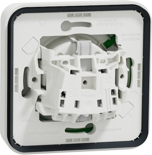 Schneider Electric Μονή Πρίζα Ρεύματος Λευκή