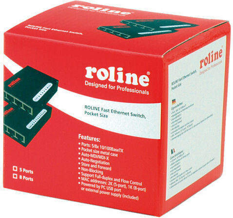 Roline 21.14.3133 Unmanaged L2 Switch με 5 Θύρες Gigabit (1Gbps) Ethernet