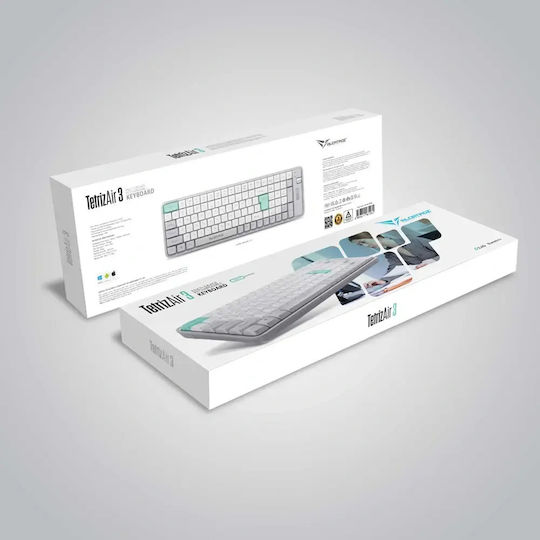 Alcatroz Tetriz Air 3 Wireless Bluetooth Keyboard English US Winter White