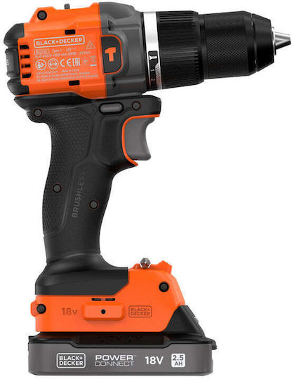 Black & Decker BLD783E1K Κρουστικό Δραπανοκατσάβιδο Μπαταρίας Brushless 18V 1x2.5Ah