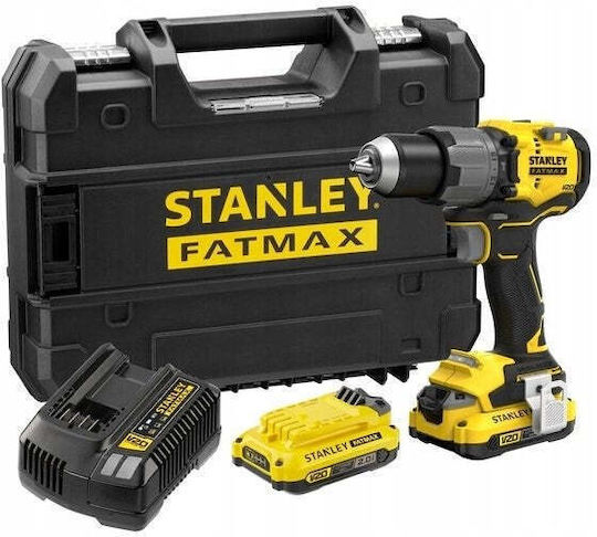 Stanley FATMAX Ударен Двигател За Бормашина На Батерия Безчетков 18V 2x2Ah