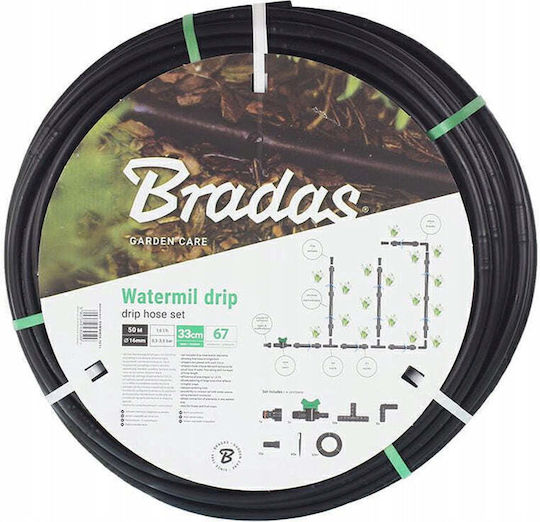 Bradas Λάστιχο Ποτίσματος Σετ 1/2" 50m