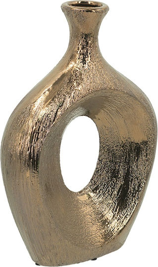 Artekko Ceramic Vase Gold 23x8xH33.5cm