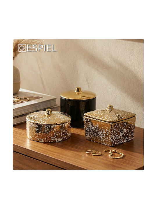 Espiel Decorative Vase Gold 10.5x10.5x9cm