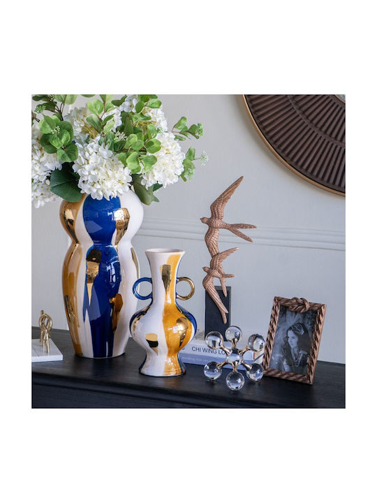 Artekko Ekko Decorative Ceramic Vase Multicolored 15x15x27 Cm
