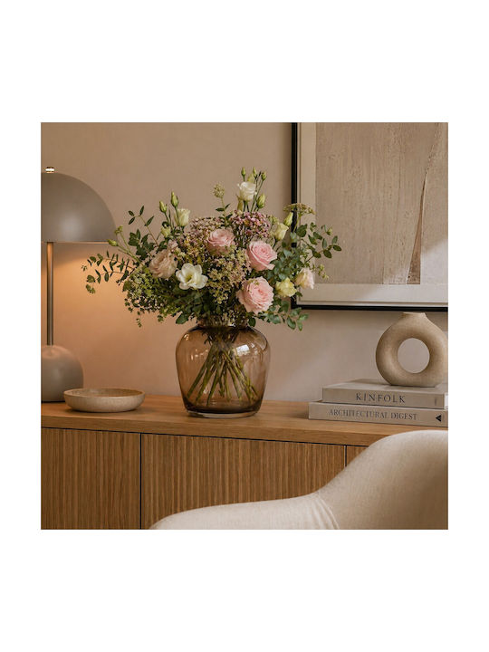 Blomus Vază Decorativă Sticlă Leta Sm Cafea 13x13x13cm 1buc