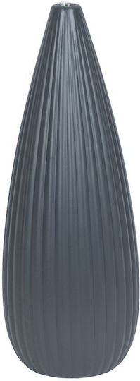 Set of Gray Ceramic Decorative Vases Φ13xH36cm 2 Pieces