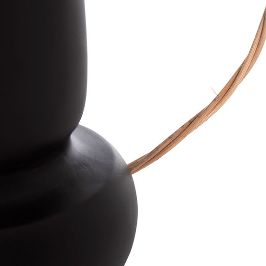 HomeMarkt Decorative Vase Ceramic Mibo Black Diameter 20.5xHeight 35cm