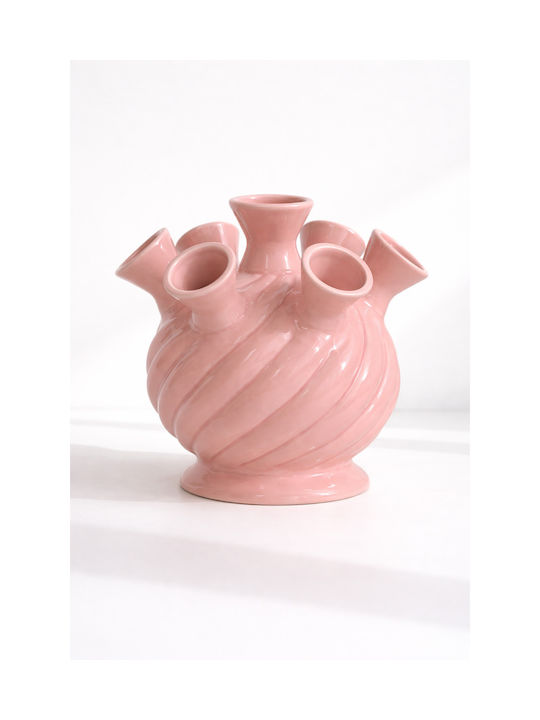 Kaemingk Decorative Pink Porcelain Vase Y20cm