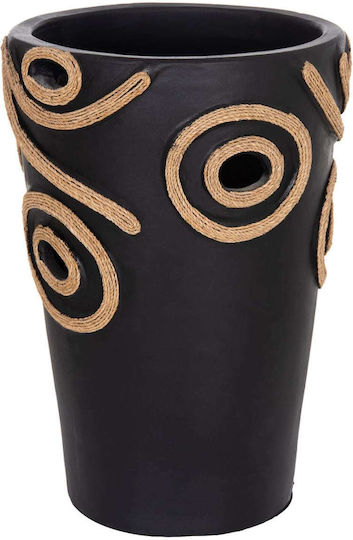 Decorative Vase Ceramic Black
