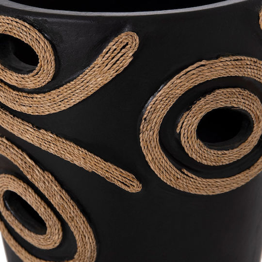 Decorative Vase Ceramic Black