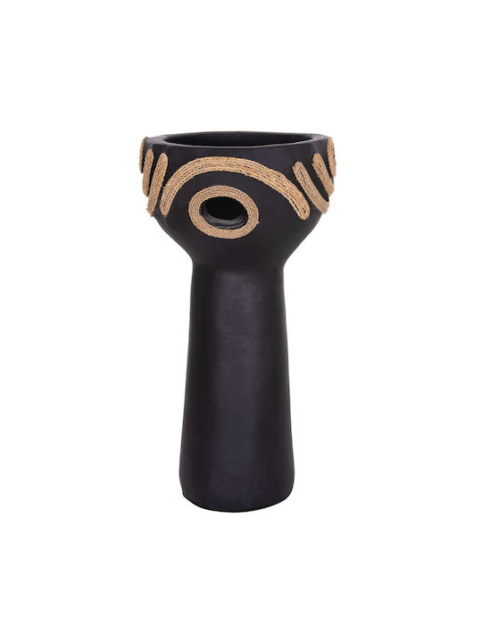 Decorative Vase Ceramic Black