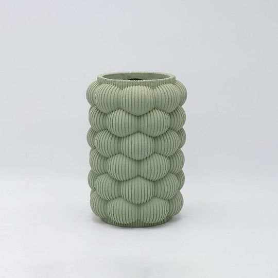 Set Vaze Decorative Din Beton Verzi Φ16.5xΥ24cm