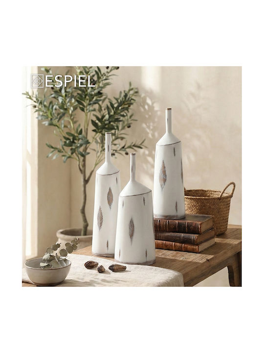 Espiel Decorative Vase White 19.5x19.5x64.5cm