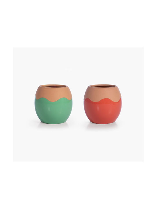 Nef-Nef Homeware Vază Decorativă Ceramică Domain Verde 14x14xÎ14cm