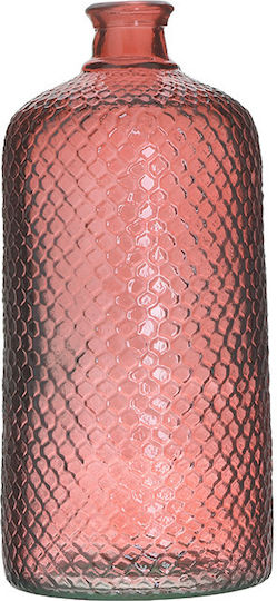 Click Glass Red Vase Φ19xΥ42cm Click Glass Red Vase Φ19xΥ42cm