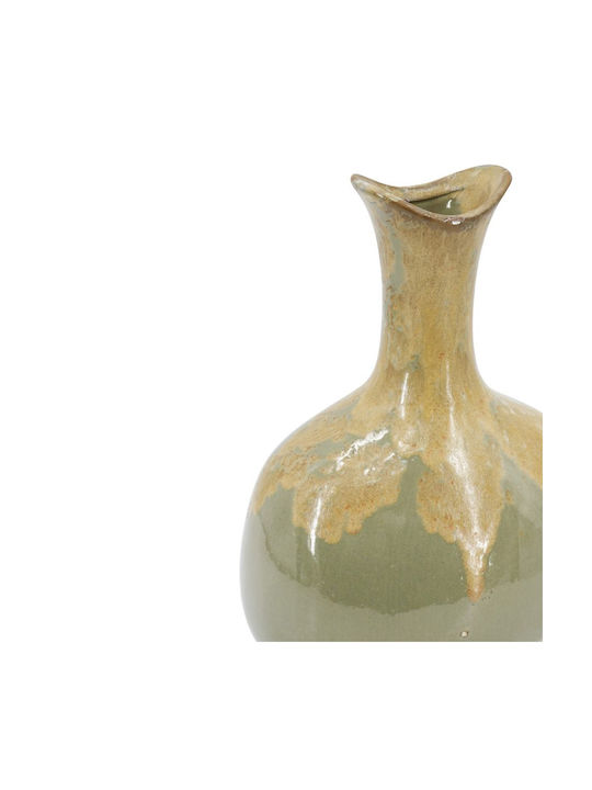 Artekko Vază Decorativă Ceramică Glazurată Verde 14x11.5xÎ27.5cm